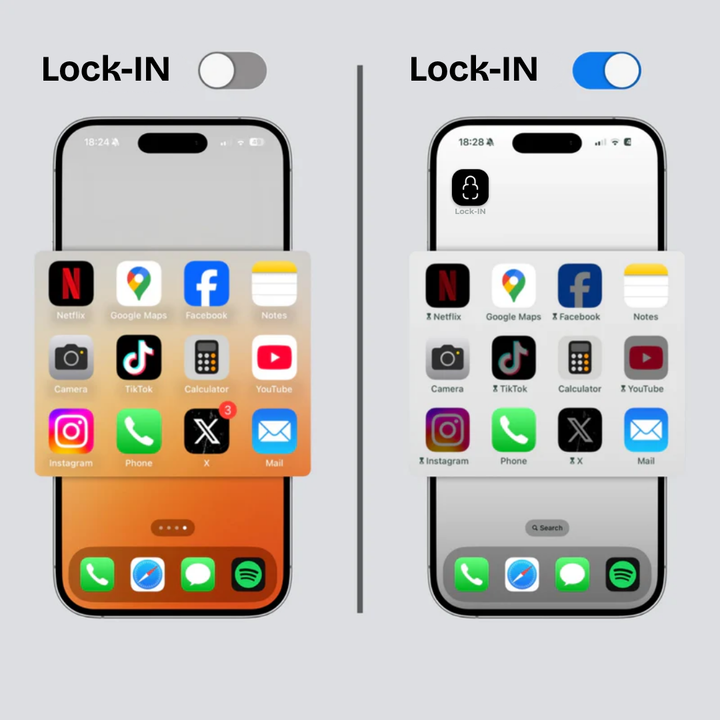 Boîtier Lock-IN avec l'application gratuite de blocage d'applications